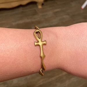 Alex and Ani Gold Egyptian Cross Ankh bangle